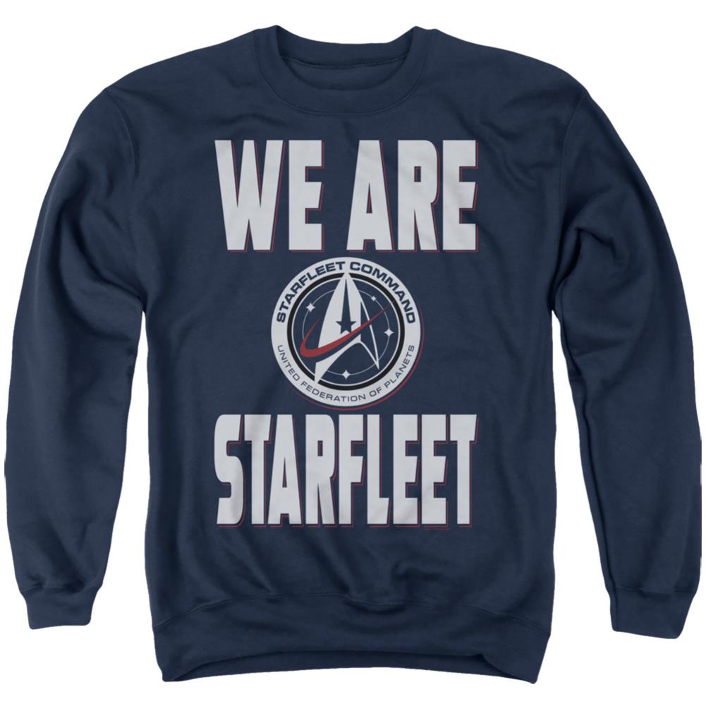 Star Trek We Are Starfleet Men's Crewneck 50 50 Poly Long-Sleeve T-Shirt