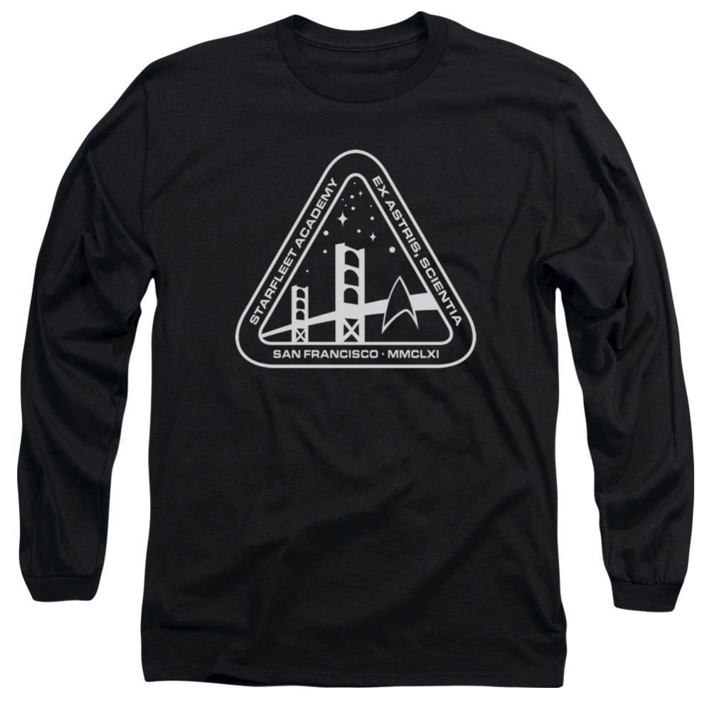 Star Trek White Academy Logo Men's 18/1 Cotton Long-Sleeve T-Shirt
