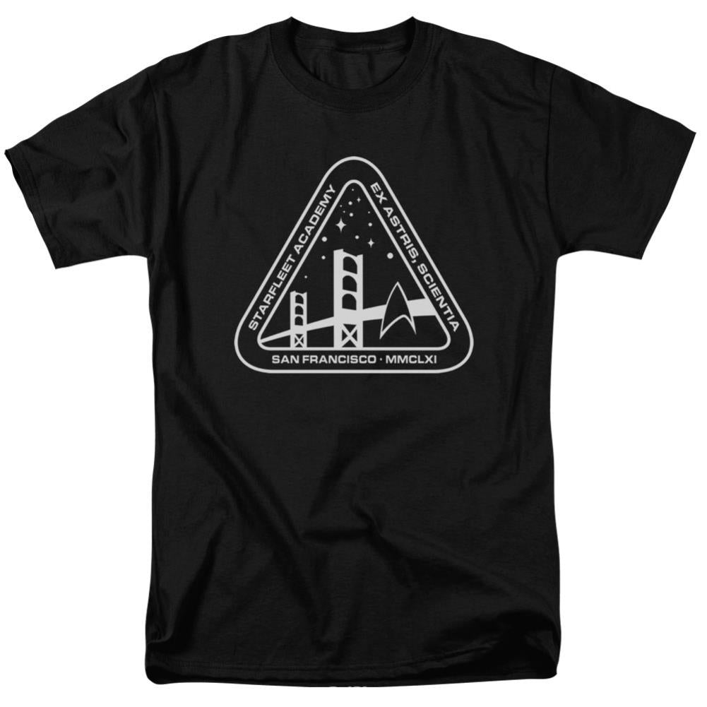 Star Trek White Academy Logo Men's 18/1 Cotton Short-Sleeve T-Shirt