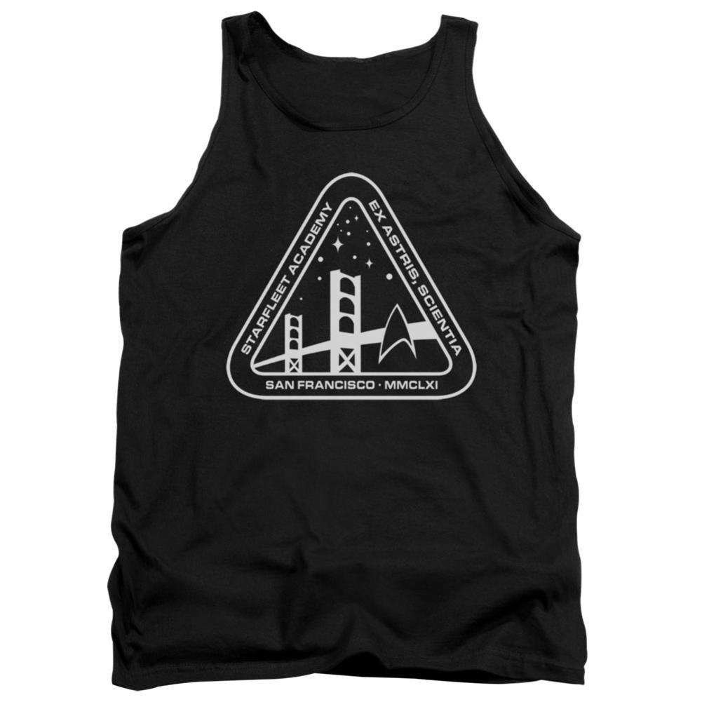 Star Trek White Academy Logo Men's 18/1 Cotton Tank Top