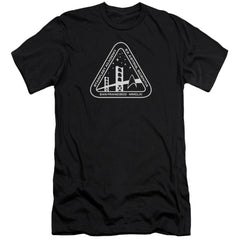 Star Trek White Academy Logo Men's Ultra-Soft 30/1 Cotton Slim Short-Sleeve T-Shirt