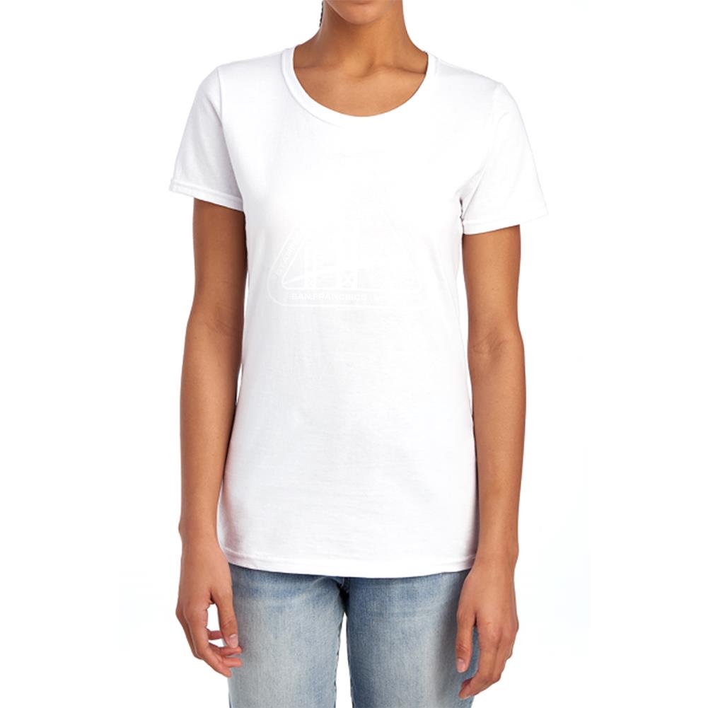 Star Trek White Academy Logo Women's 18/1 Cotton Short-Sleeve T-Shirt