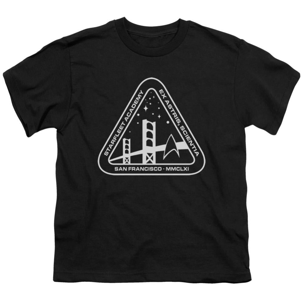 Star Trek White Academy Logo Youth 18/1 100% Cotton Short-Sleeve T-Shirt