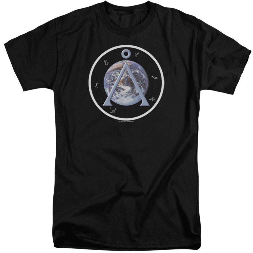 Stargate SG-1 Earth Emblem Men's 18/1 Tall Cotton Short-Sleeve T-Shirt