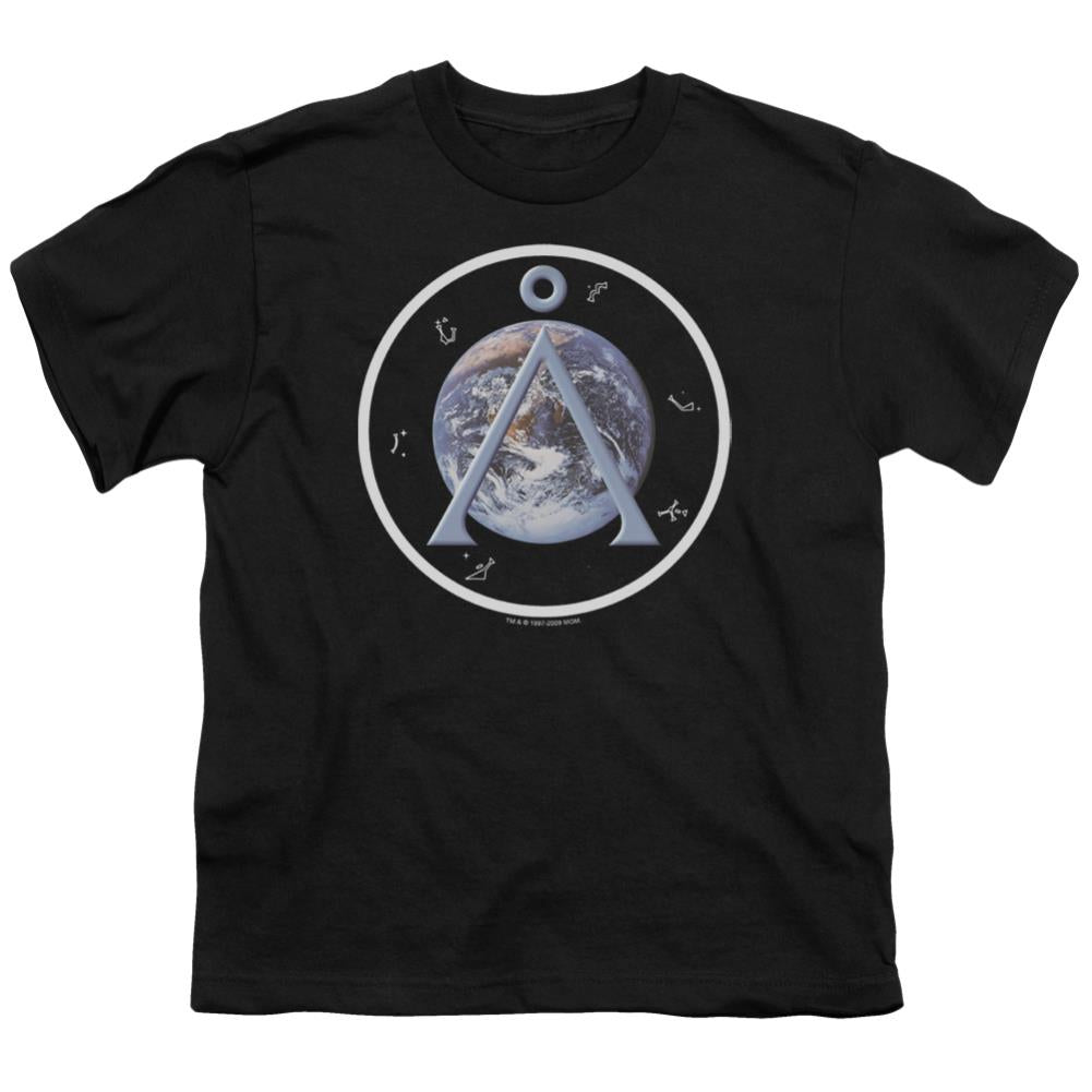 Stargate SG-1 Earth Emblem Youth 18/1 100% Cotton Short-Sleeve T-Shirt