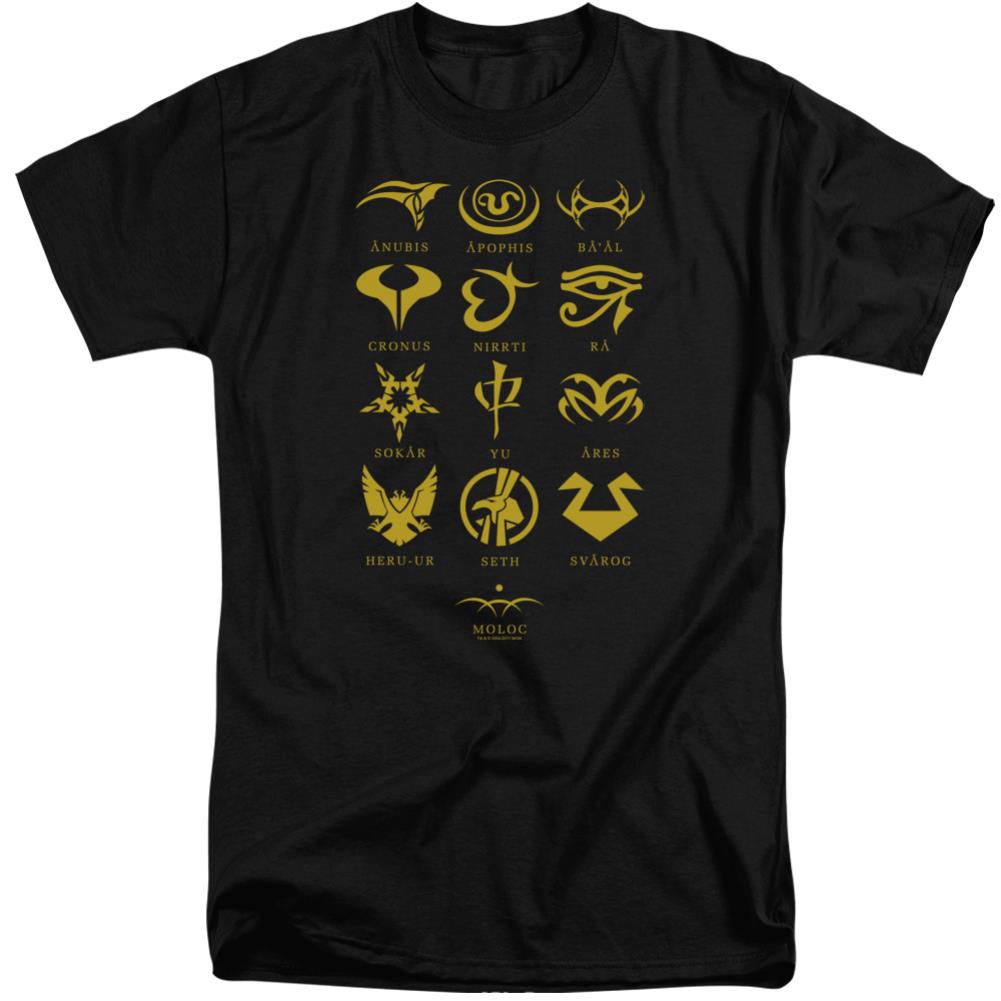 Stargate SG-1 Goauld Characters Men's 18/1 Tall Cotton Short-Sleeve T-Shirt