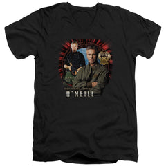 Stargate SG-1 Jack O'Neill Men's 30/1 Cotton Slim V-Neck T-Shirt