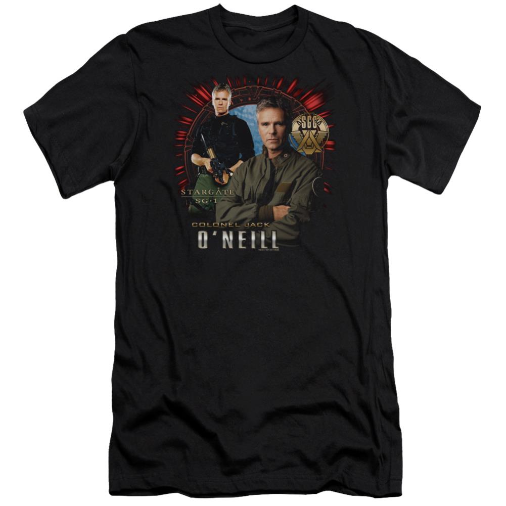 Stargate SG-1 Jack O'Neill Men's Ultra-Soft 30/1 Cotton Slim Short-Sleeve T-Shirt