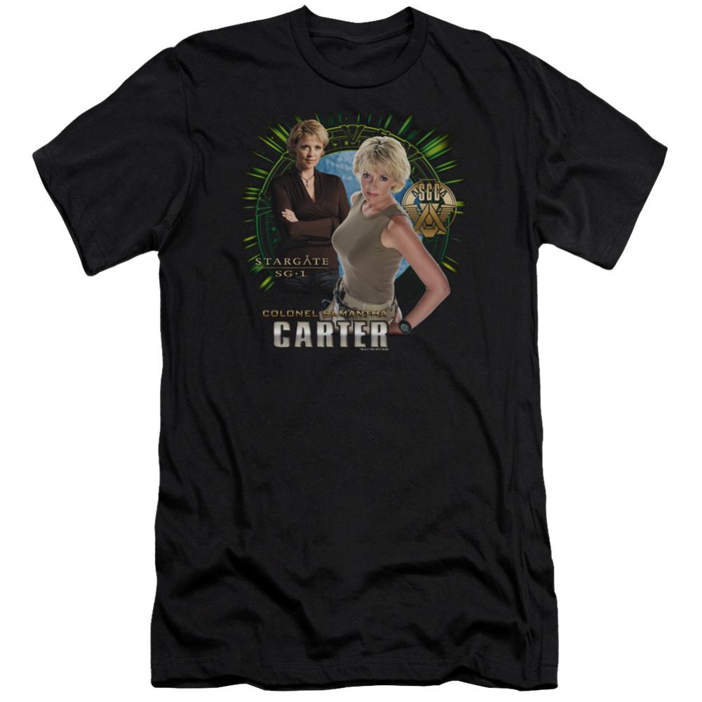 Stargate SG-1 Samantha Carter Men's Ultra-Soft 30/1 Cotton Slim Short-Sleeve T-Shirt
