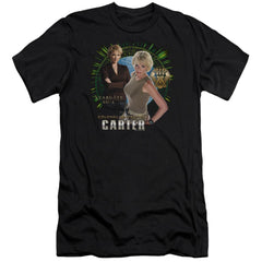 Stargate SG-1 Samantha Carter Men's Ultra-Soft 30/1 Cotton Slim Short-Sleeve T-Shirt