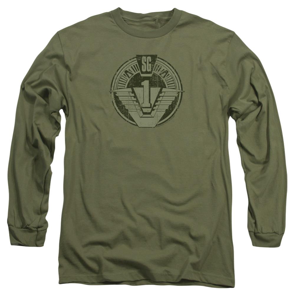 Stargate SG-1 SG-1 Distressed Men's 18/1 Cotton Long-Sleeve T-Shirt