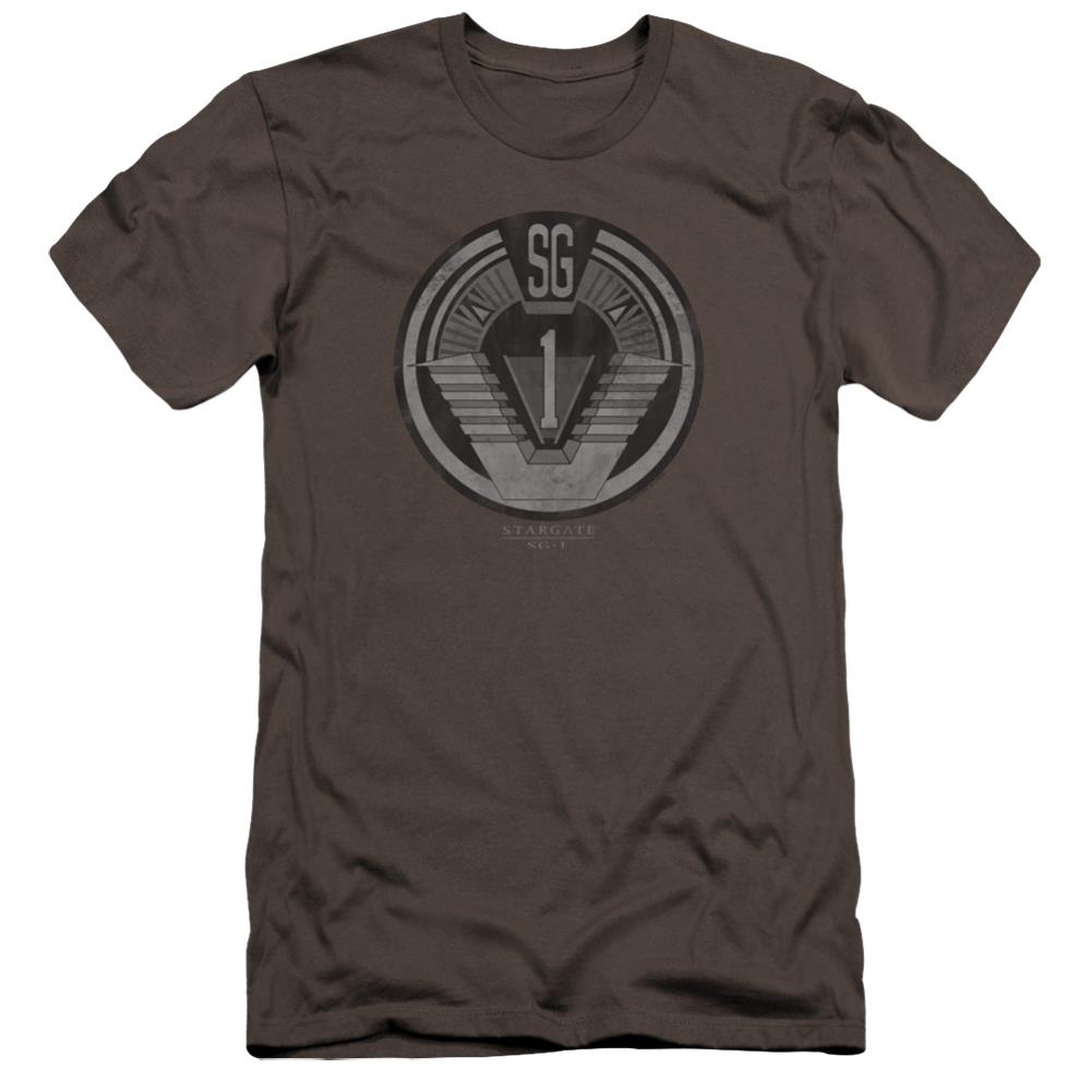 Stargate SG-1 Team Badge Men's Ultra-Soft 30/1 Cotton Slim Short-Sleeve T-Shirt