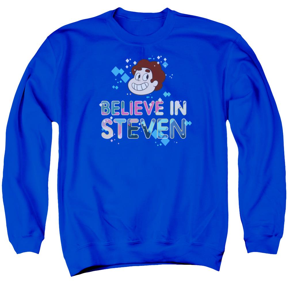 Steven Universe Believe Men's Crewneck 50 50 Poly Long-Sleeve T-Shirt