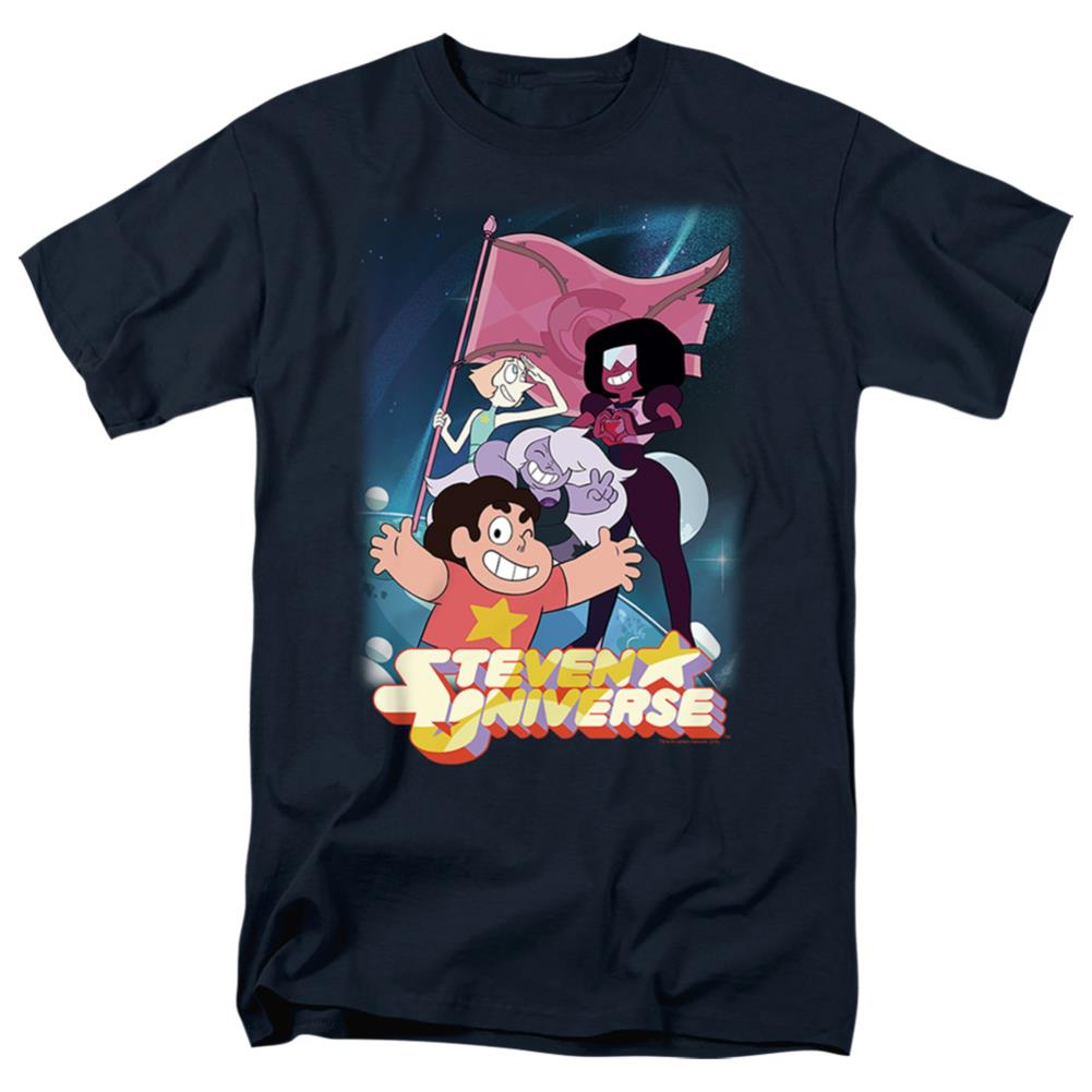 Steven Universe Crystal Gem Flag Men's 18/1 Cotton Short-Sleeve T-Shirt