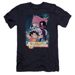 Steven Universe Crystal Gem Flag Men's Ultra-Soft 30/1 Cotton Slim Short-Sleeve T-Shirt