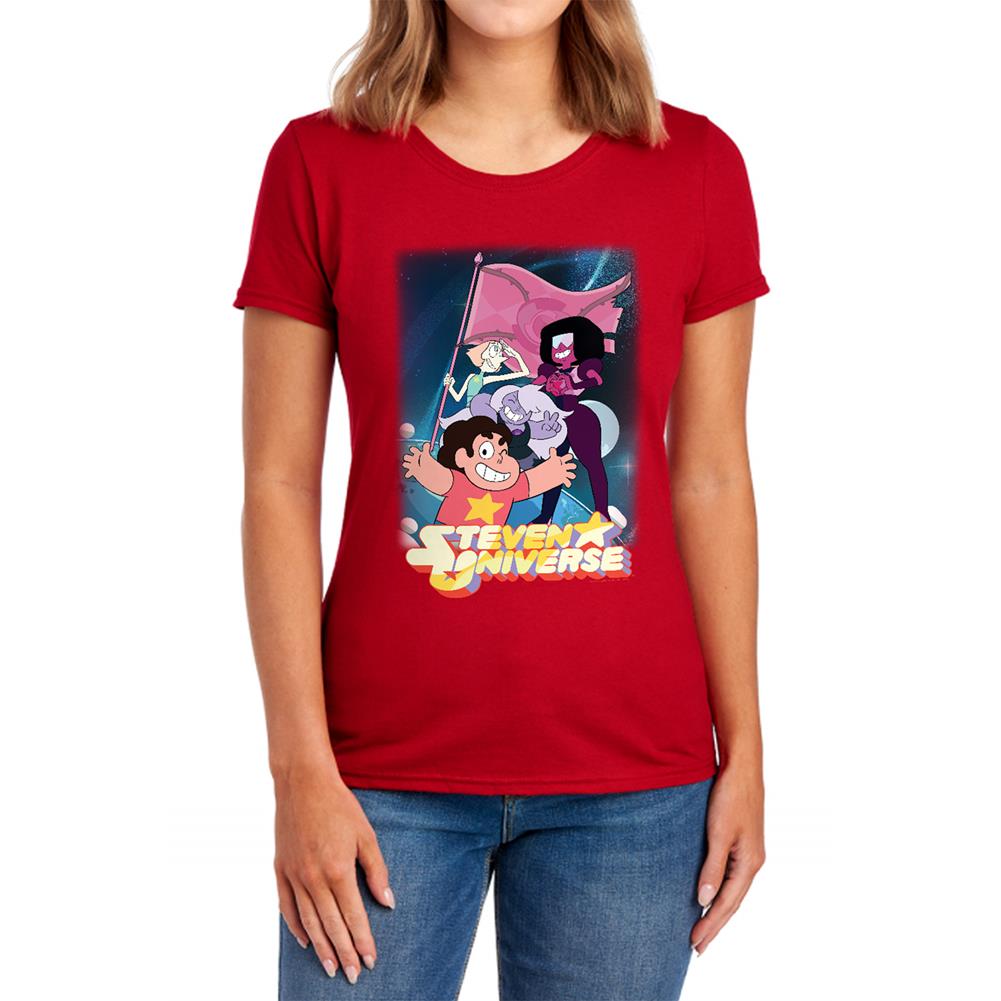 Steven Universe Crystal Gem Flag Women's 18/1 Cotton Short-Sleeve T-Shirt