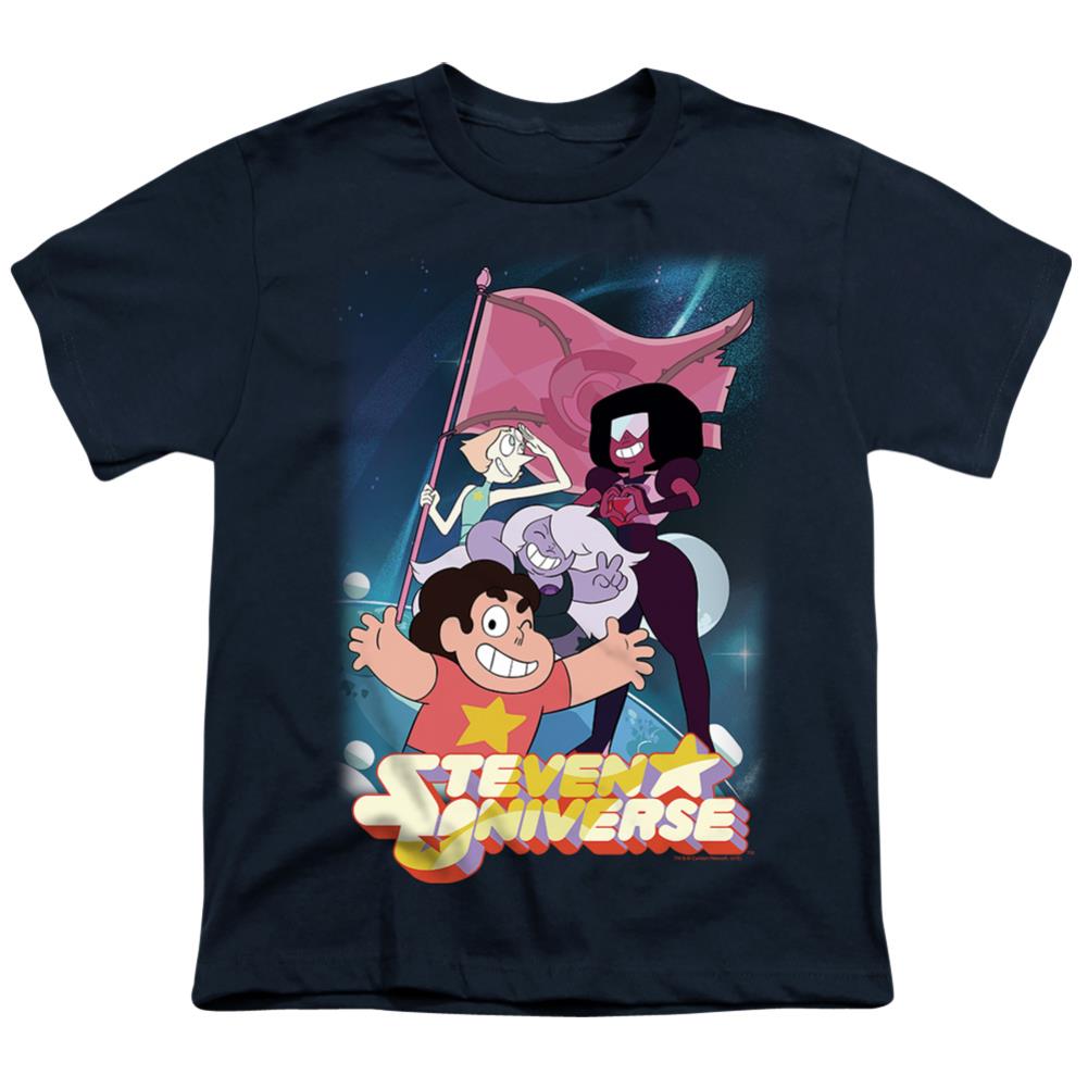 Steven Universe Crystal Gem Flag Youth 18/1 100% Cotton Short-Sleeve T-Shirt