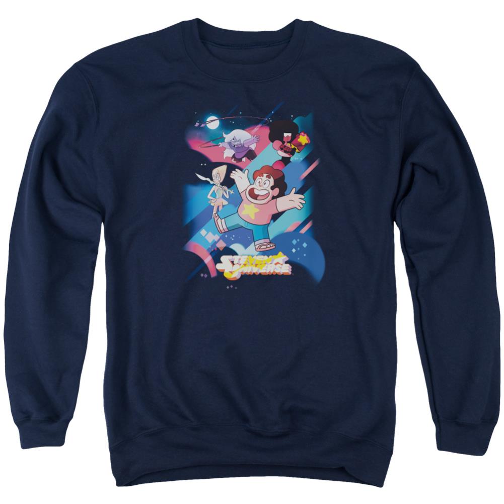 Steven Universe Group Shot Men's Crewneck 50 50 Poly Long-Sleeve T-Shirt