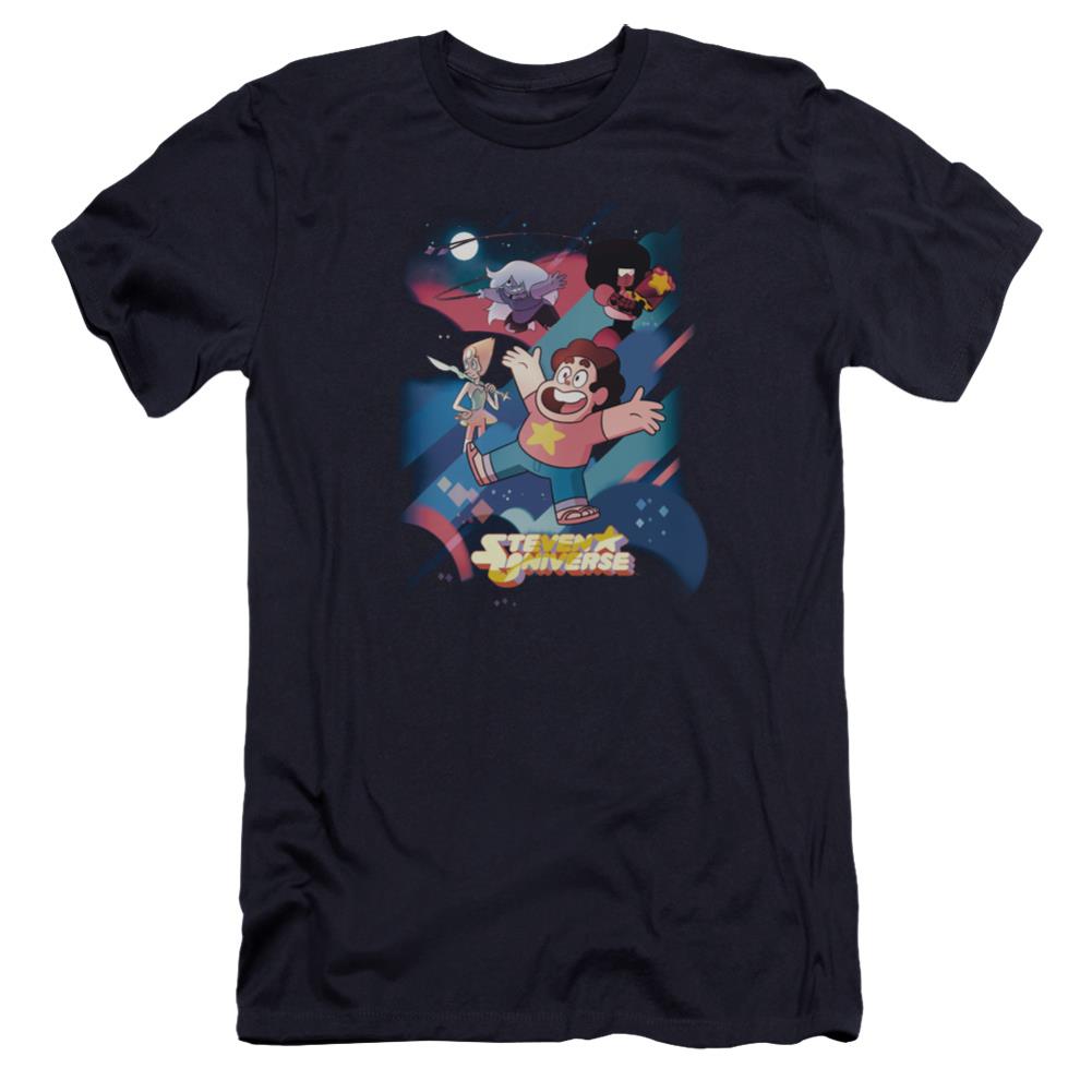 Steven Universe Group Shot Men's Ultra-Soft 30/1 Cotton Slim Short-Sleeve T-Shirt