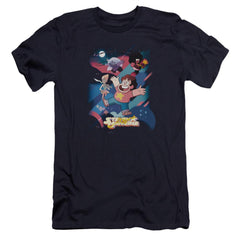 Steven Universe Group Shot Men's Ultra-Soft 30/1 Cotton Slim Short-Sleeve T-Shirt