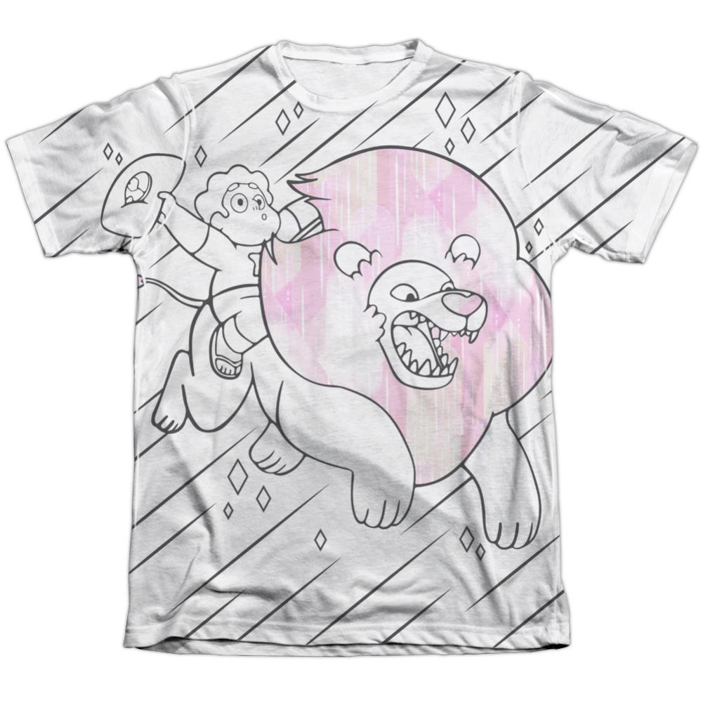 Steven Universe Stev And Lion Men's Regular Fit Poly Cotton Short-Sleeve T-Shirt