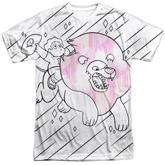 Steven Universe Stev And Lion Men's Regular Fit Polyester Short-Sleeve T-Shirt