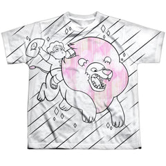 Steven Universe Stev And Lion Youth Regular Fit Poly Short-Sleeve T-Shirt