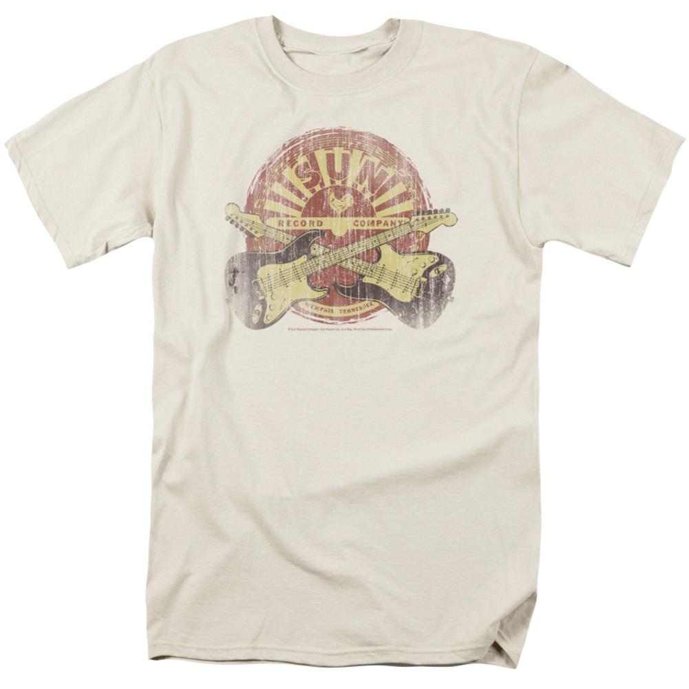 Sun Records Crossed Guitars Men's 18/1 Cotton Short-Sleeve T-Shirt