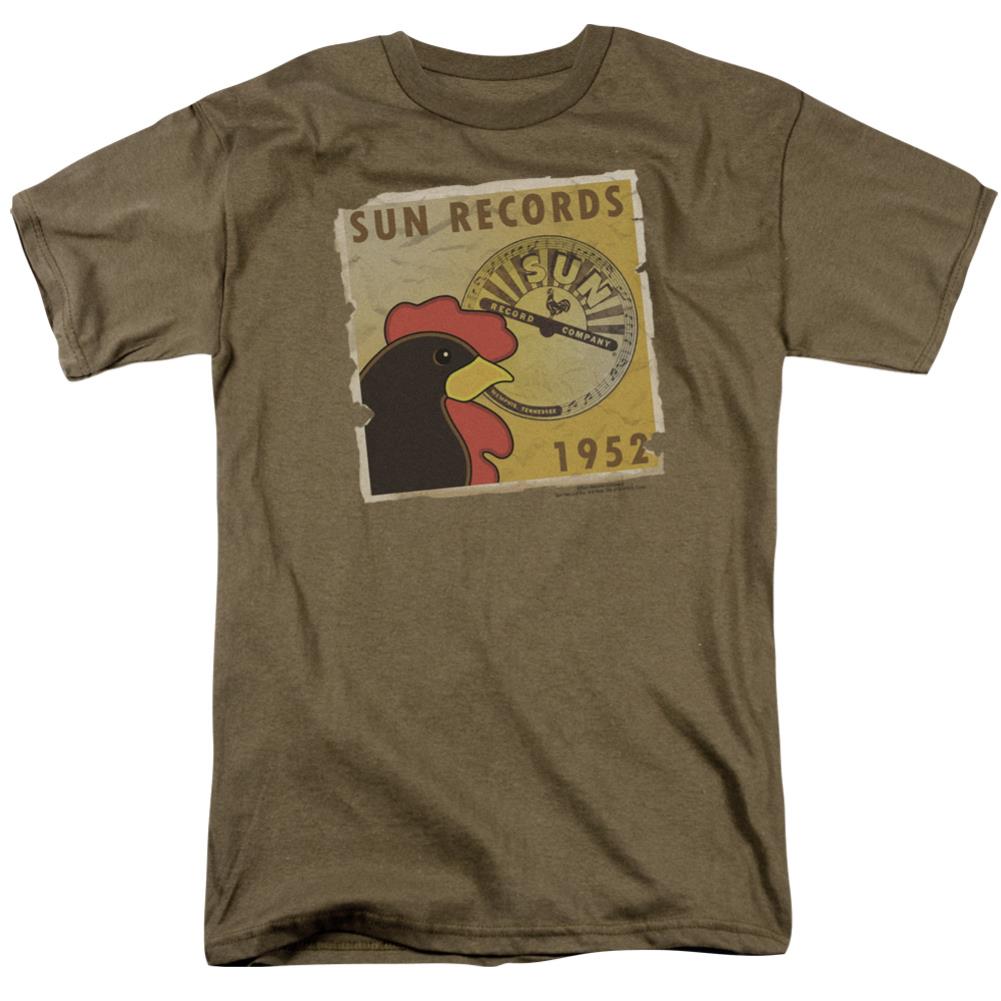 Sun Records Distrsd Rooster Poster 1952 Men's 18/1 Cotton Short-Sleeve T-Shirt