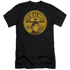 Sun Records Elvis Full Sun Label Men's Ultra-Soft 30/1 Cotton Slim Short-Sleeve T-Shirt