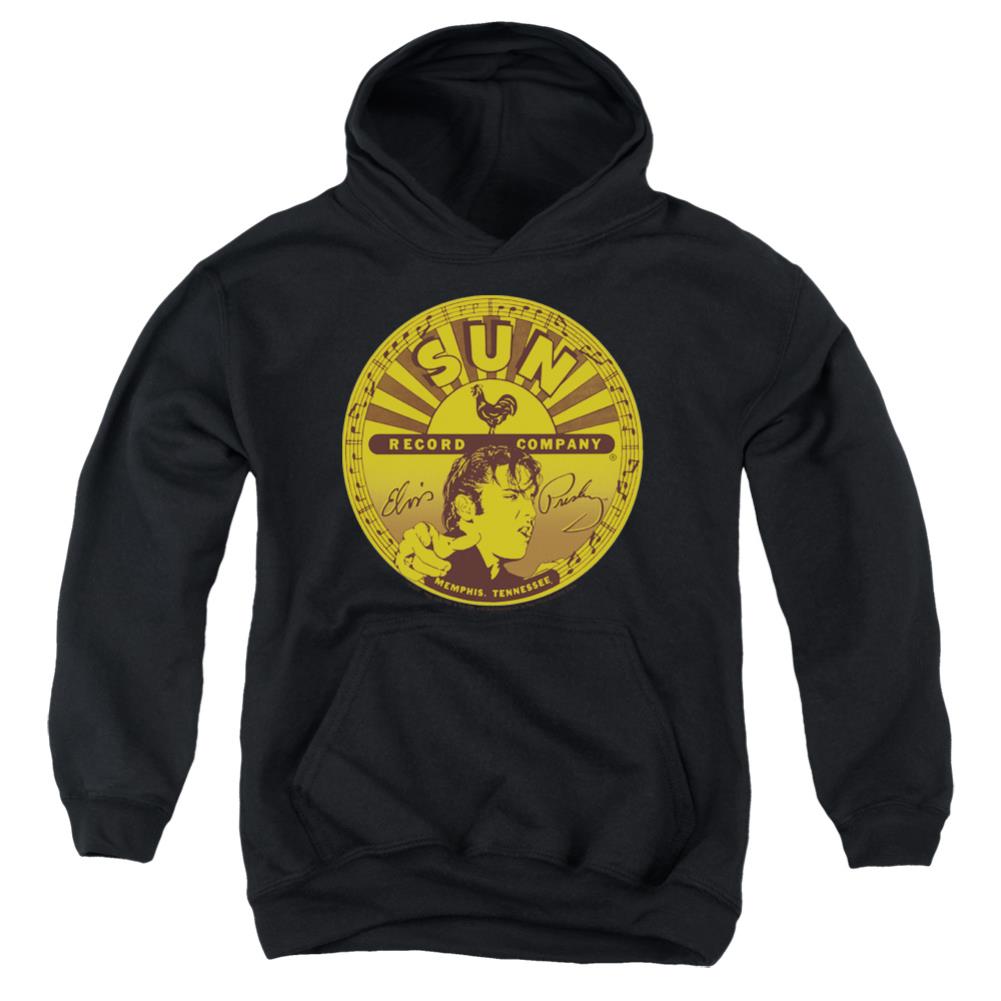 Sun Records Elvis Full Sun Label Youth Cotton Poly Pull-Over Hoodie