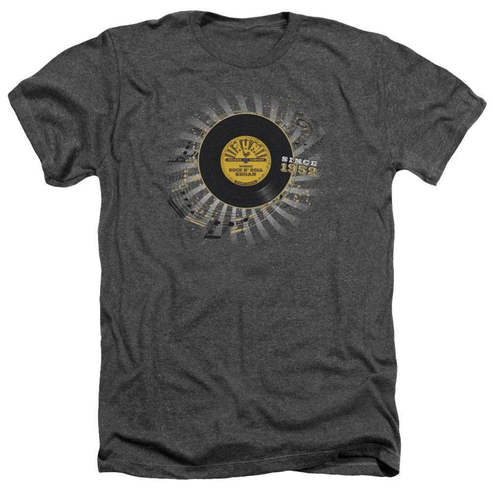 Sun Records Established Men's 30/1 Heather 60 40 Poly Short-Sleeve T-Shirt