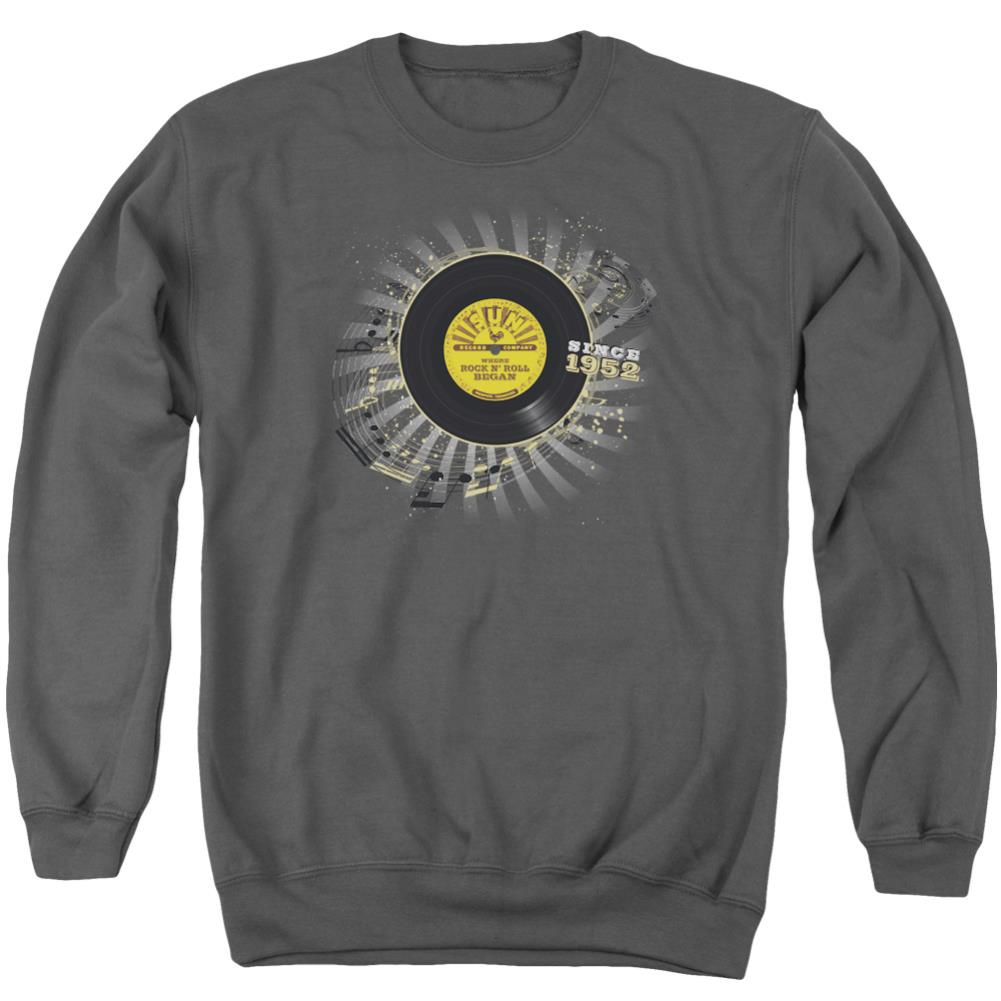 Sun Records Established Men's Crewneck 50 50 Poly Long-Sleeve T-Shirt