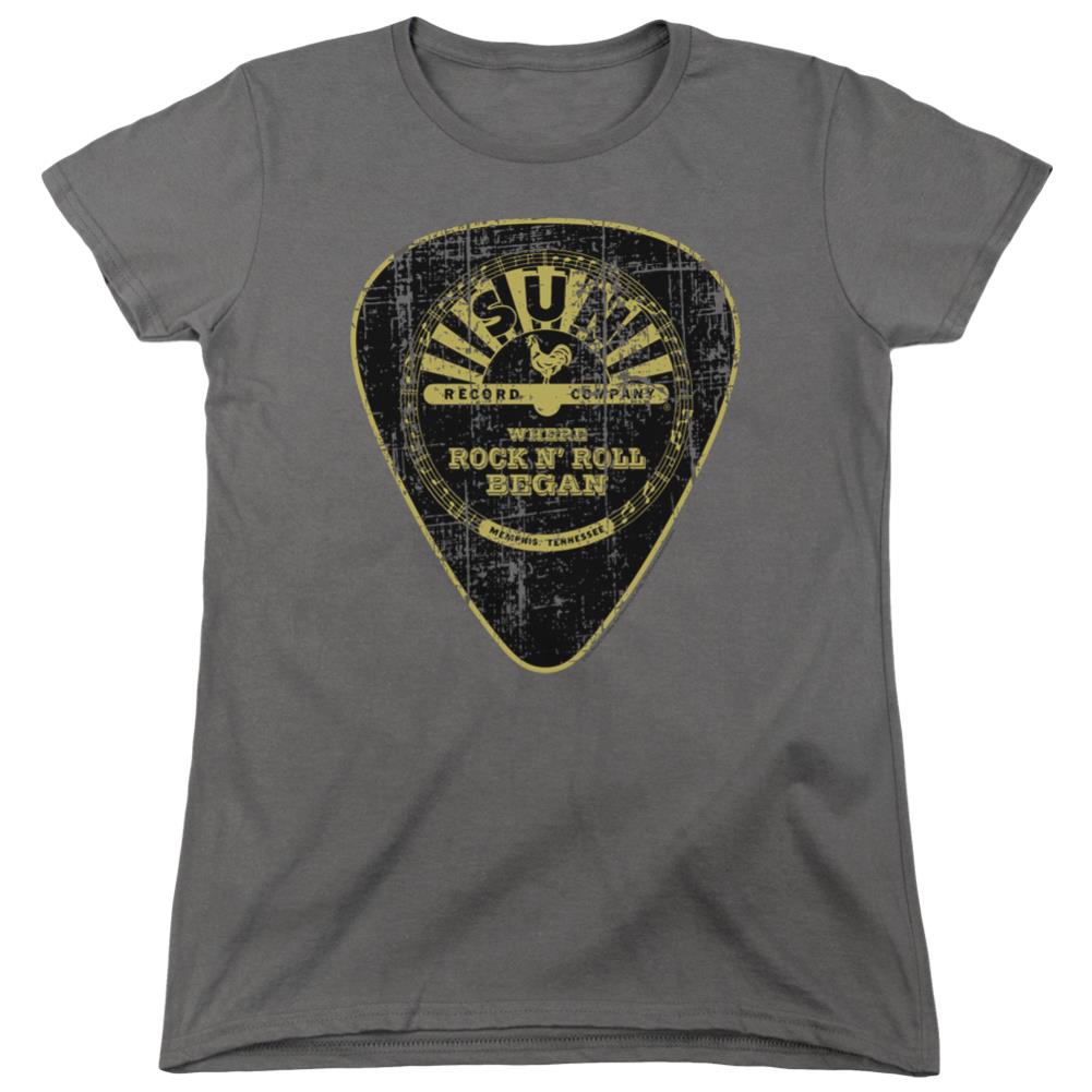 Sun Records Guitar Pick Women's 18/1 Cotton Short-Sleeve T-Shirt