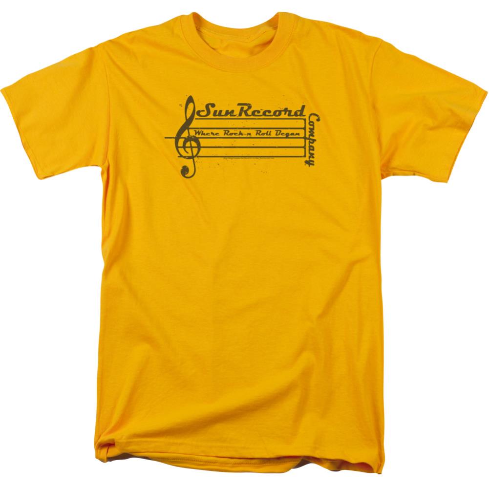 Sun Records Music Staff Men's 18/1 Cotton Short-Sleeve T-Shirt