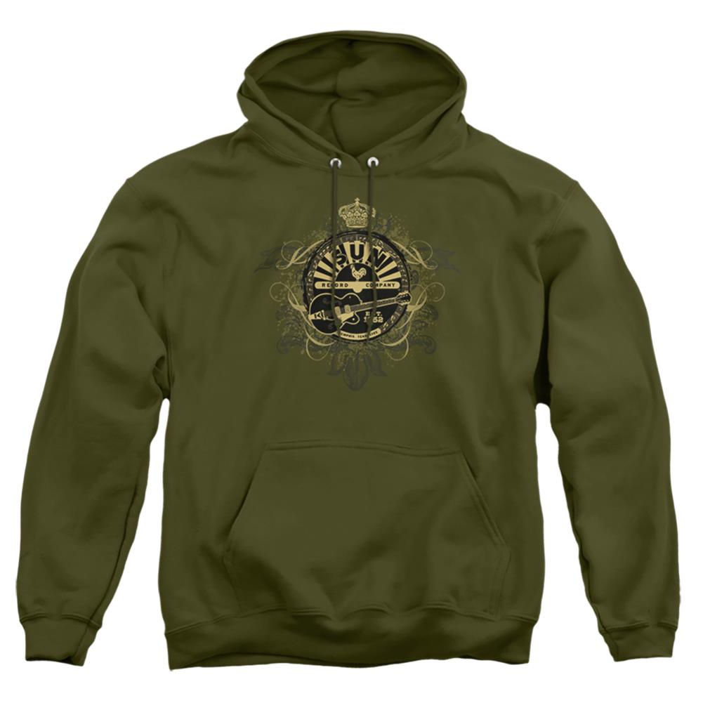 Sun Records Rock Heraldry Men's Pull-Over 75 25 Poly Hoodie