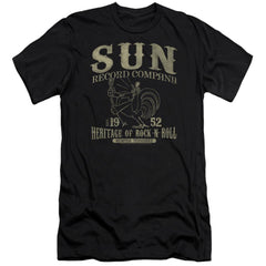 Sun Records Rockabilly Bird Men's Ultra-Soft 30/1 Cotton Slim Short-Sleeve T-Shirt