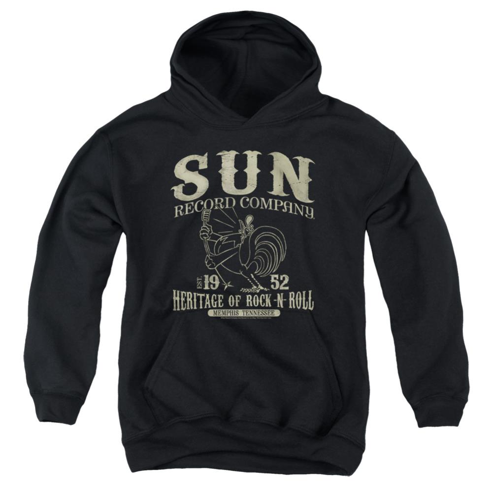 Sun Records Rockabilly Bird Youth Cotton Poly Pull-Over Hoodie