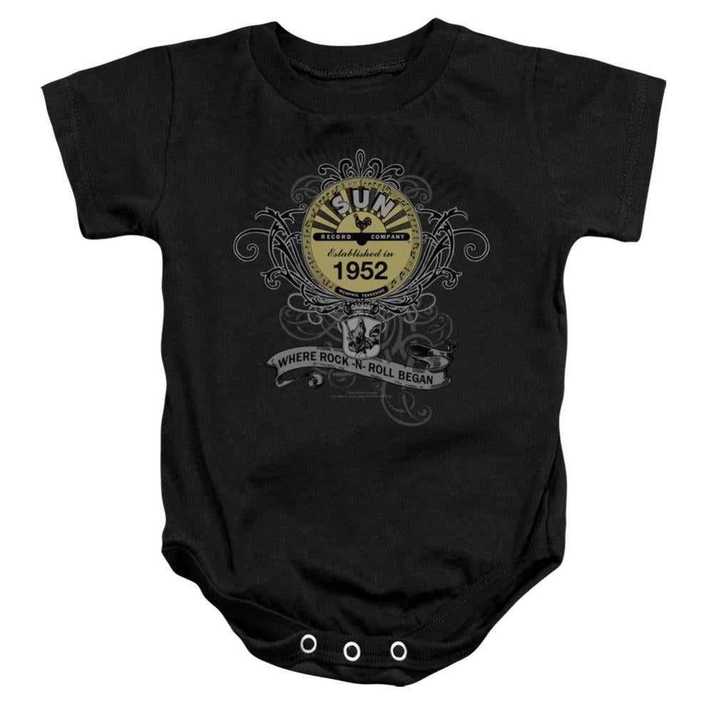 Sun Records Rockin Scrolls Infant's Cotton SS Snapsuit