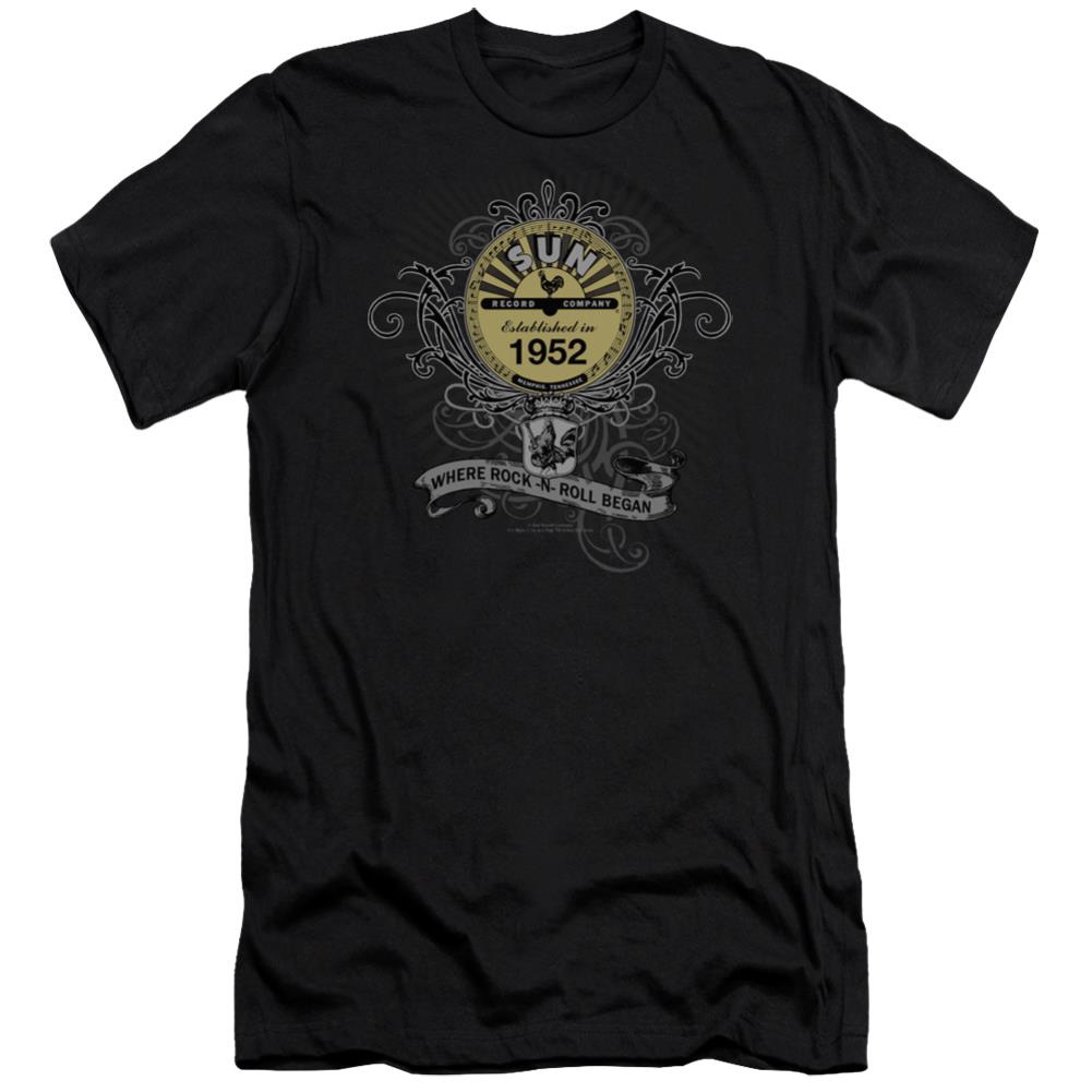 Sun Records Rockin Scrolls Men's Ultra-Soft 30/1 Cotton Slim Short-Sleeve T-Shirt