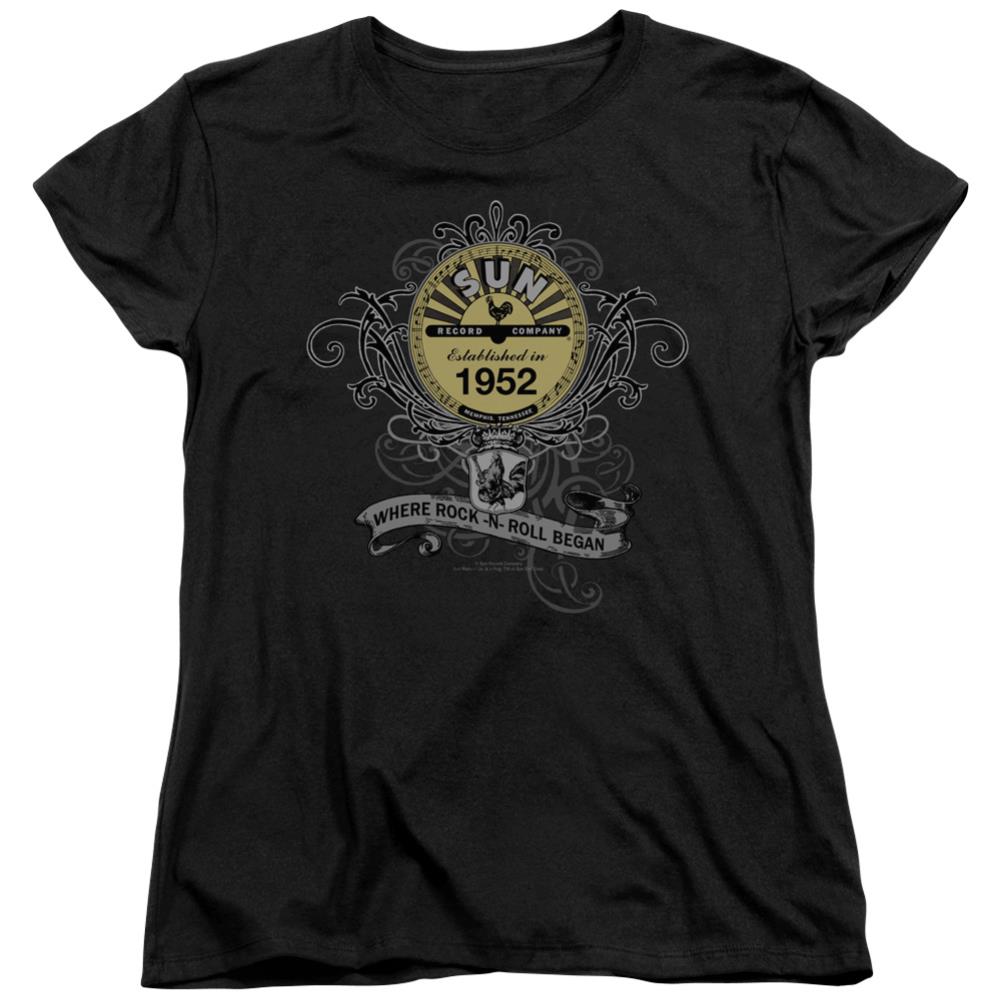 Sun Records Rockin Scrolls Women's 18/1 Cotton Short-Sleeve T-Shirt