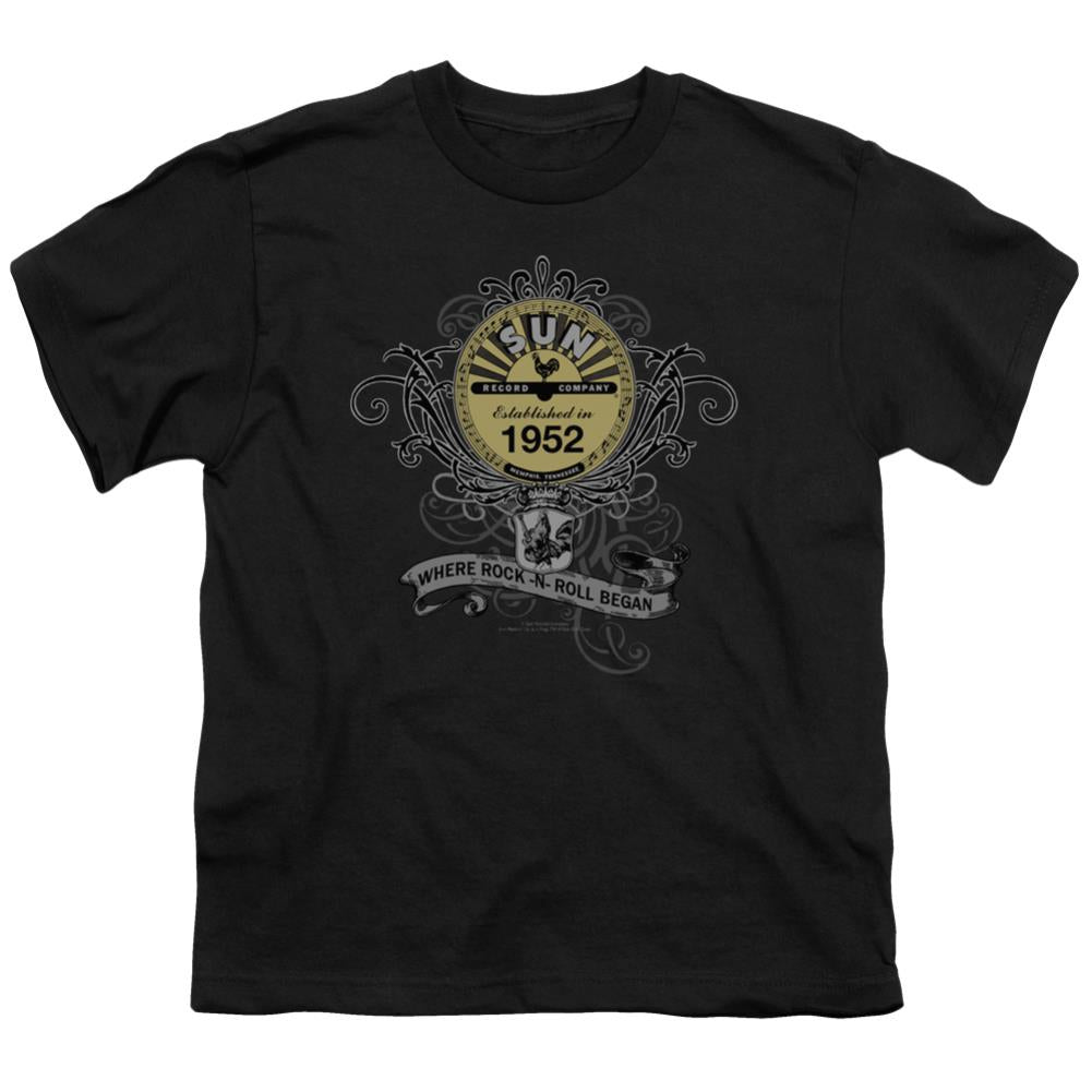 Sun Records Rockin Scrolls Youth 18/1 100% Cotton Short-Sleeve T-Shirt