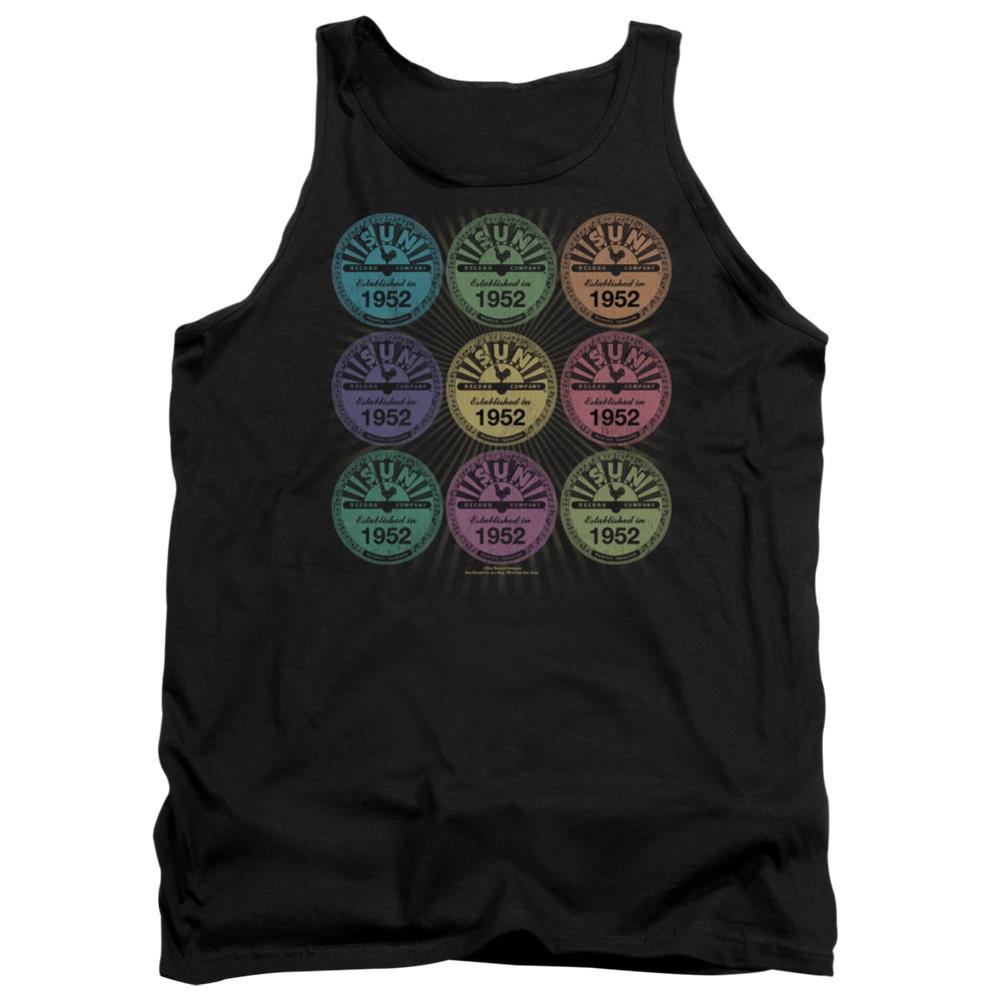 Sun Records Rocking Color Block Men's 18/1 Cotton Tank Top