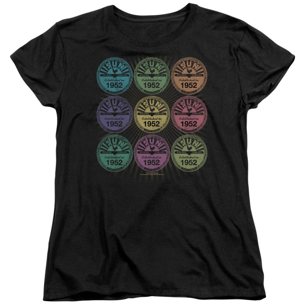 Sun Records Rocking Color Block Women's 18/1 Cotton Short-Sleeve T-Shirt