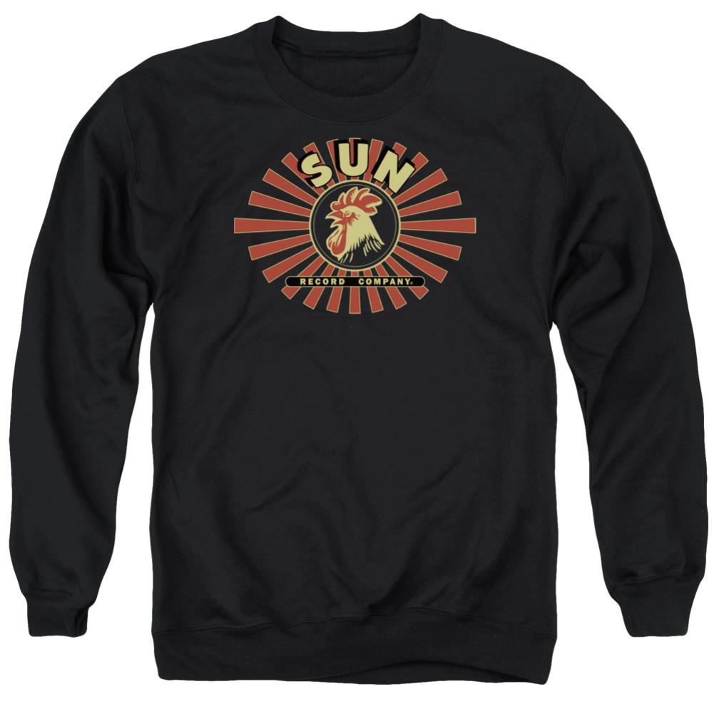 Sun Records Sun Ray Rooster Men's Crewneck 50 50 Poly Long-Sleeve T-Shirt