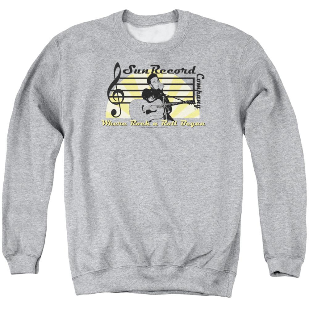 Sun Records Sun Record Company Men's Crewneck 50 50 Poly Long-Sleeve T-Shirt