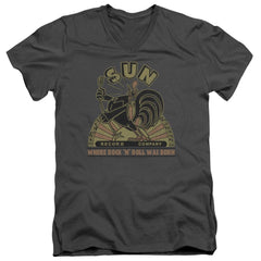 Sun Records Sun Rooster Men's 30/1 Cotton Slim V-Neck T-Shirt