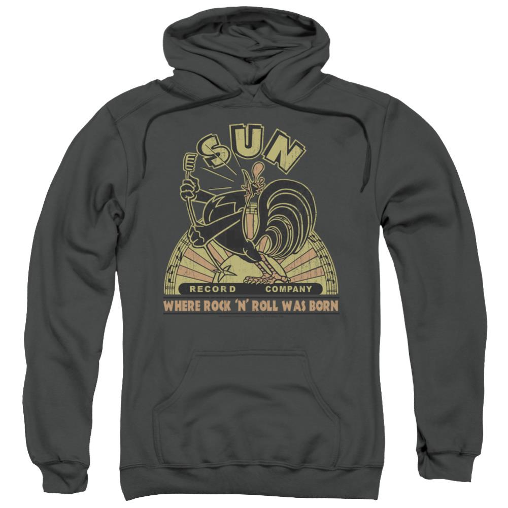 Sun Records Sun Rooster Men's Pull-Over 75 25 Poly Hoodie