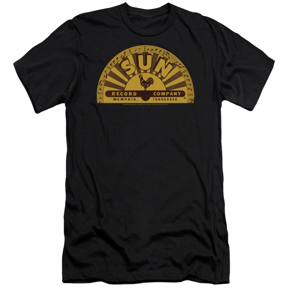 Sun Records Traditional Logo Men's Ultra-Soft 30/1 Cotton Slim Short-Sleeve T-Shirt