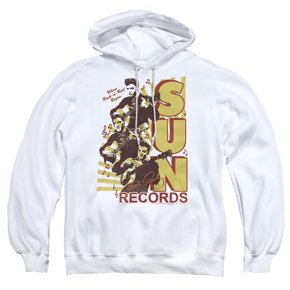 Sun Records Tri Elvis Men's Pull-Over 75 25 Poly Hoodie